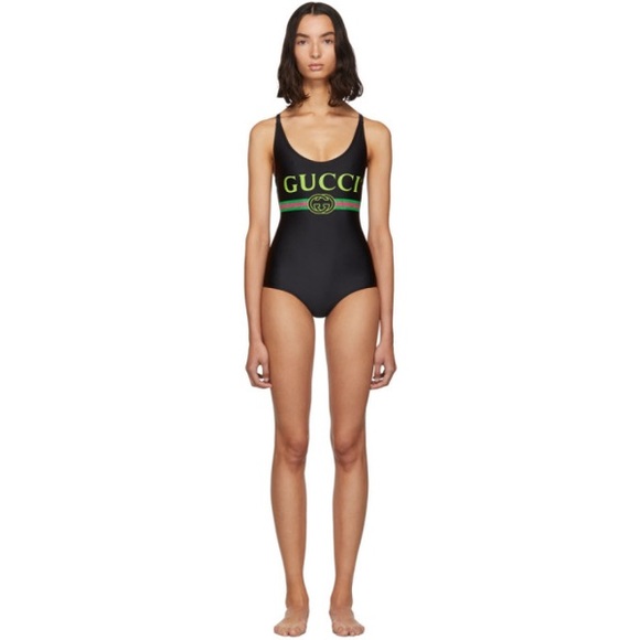 Gucci Other - Gucci Black Vintage Logo One-piece Swimsuit